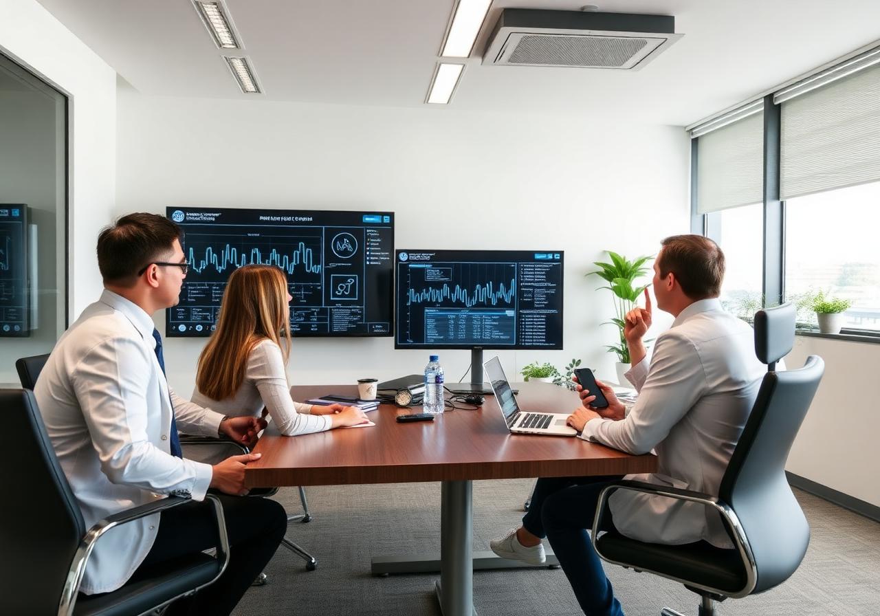 Sponsor team reviewing trial dashboards